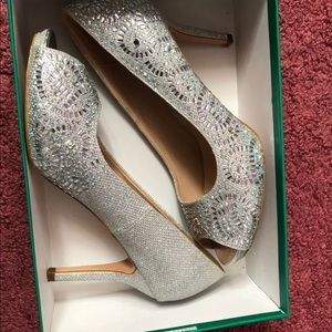 Silver Dazzled Heels